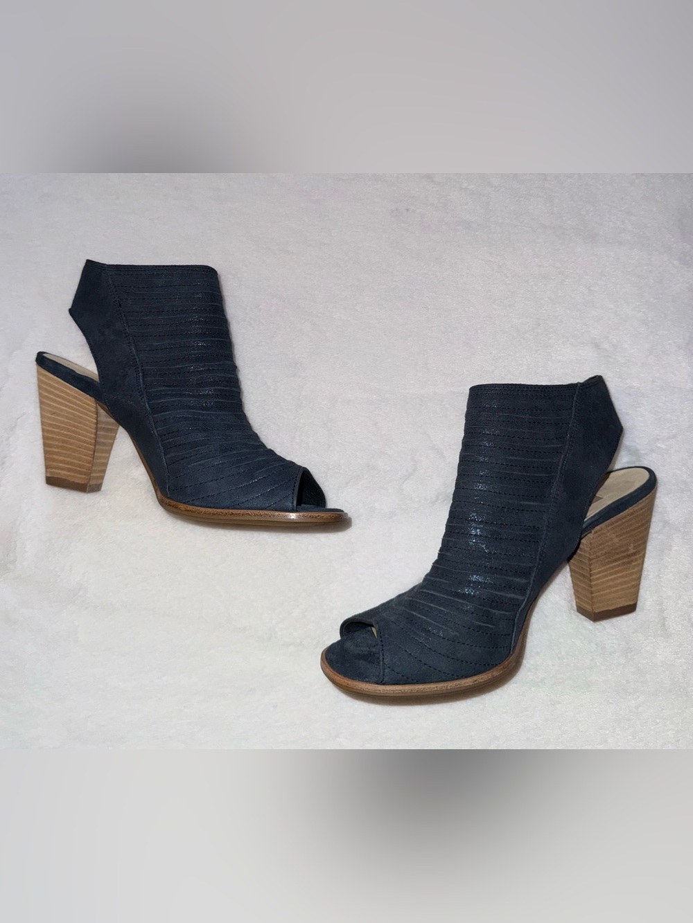PAUL GREEN Cayanne Leather Women's Peep Toe High Heel Booties,Size-5-(US)-7.5